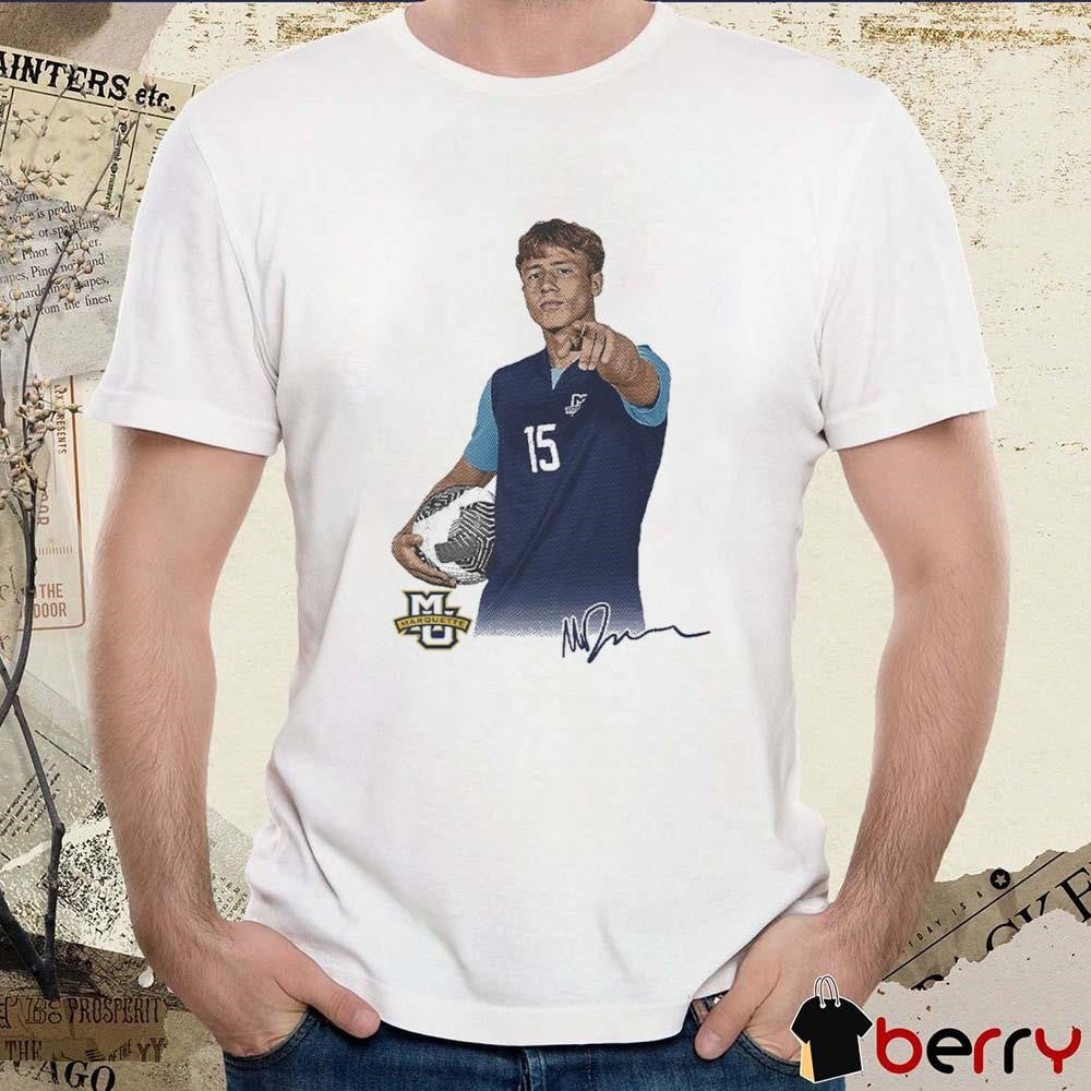 Mitchell Dryden #15 Marquette Golden Eagles Player Signature t-shirt