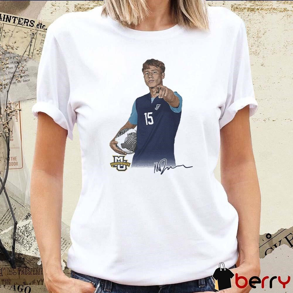 Mitchell Dryden #15 Marquette Golden Eagles Player Signature t-shirt
