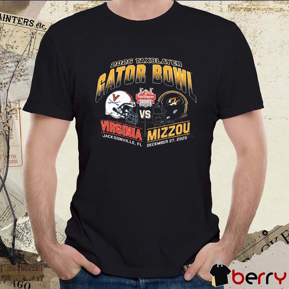 Mizzou Tigers Taxslayer Gator Bowl Mizzou vs Virginia December 27 2025 Jacksonville FL t-shirt