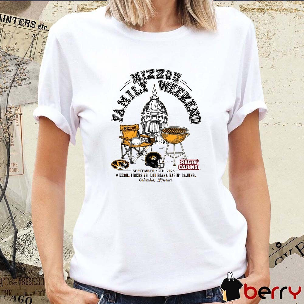 Mizzou Tigers vs Louisiana Ragin’ Cajuns Gameday Mizzou Family Weekend September 13 2025 Columbia Missouri t-shirt