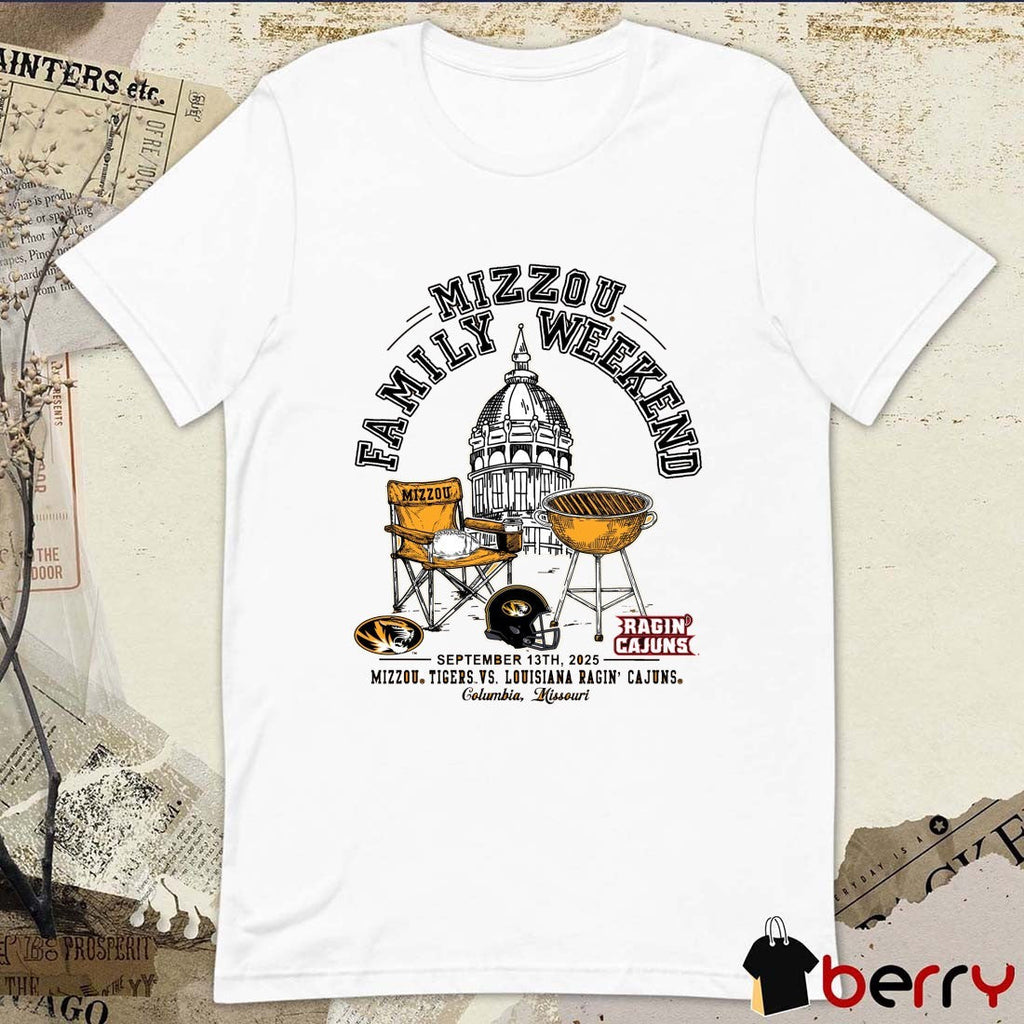 Mizzou Tigers vs Louisiana Ragin’ Cajuns Gameday Mizzou Family Weekend September 13 2025 Columbia Missouri t-shirt