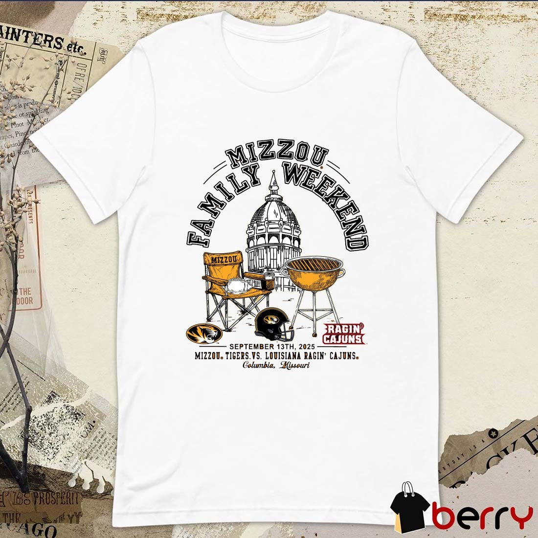 Mizzou Tigers vs Louisiana Ragin’ Cajuns Gameday Mizzou Family Weekend September 13 2025 Columbia Missouri t-shirt