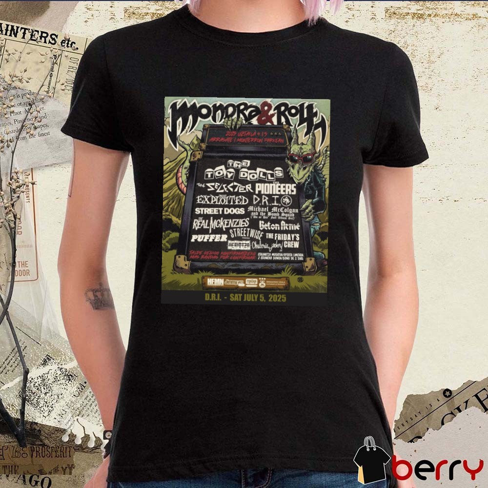 Mondra & Roll Fest Dri July 5 2025 2025 Uztaila 415 Arrasate I Monterron Parkean Poster t-shirt