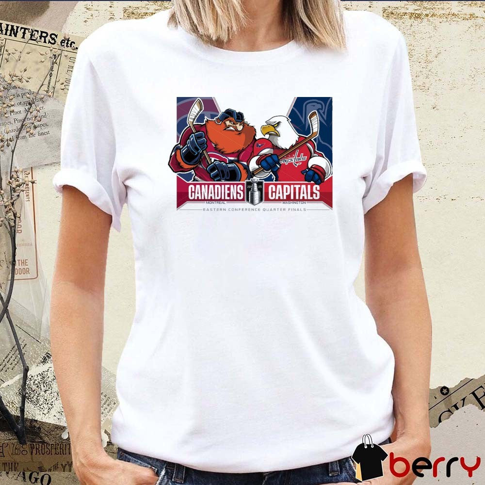 Montreal Canadiens Vs Washington Capitals 2025 Stanley Cup Playoffs Western Conference Quarter Finals Mascot t-shirt