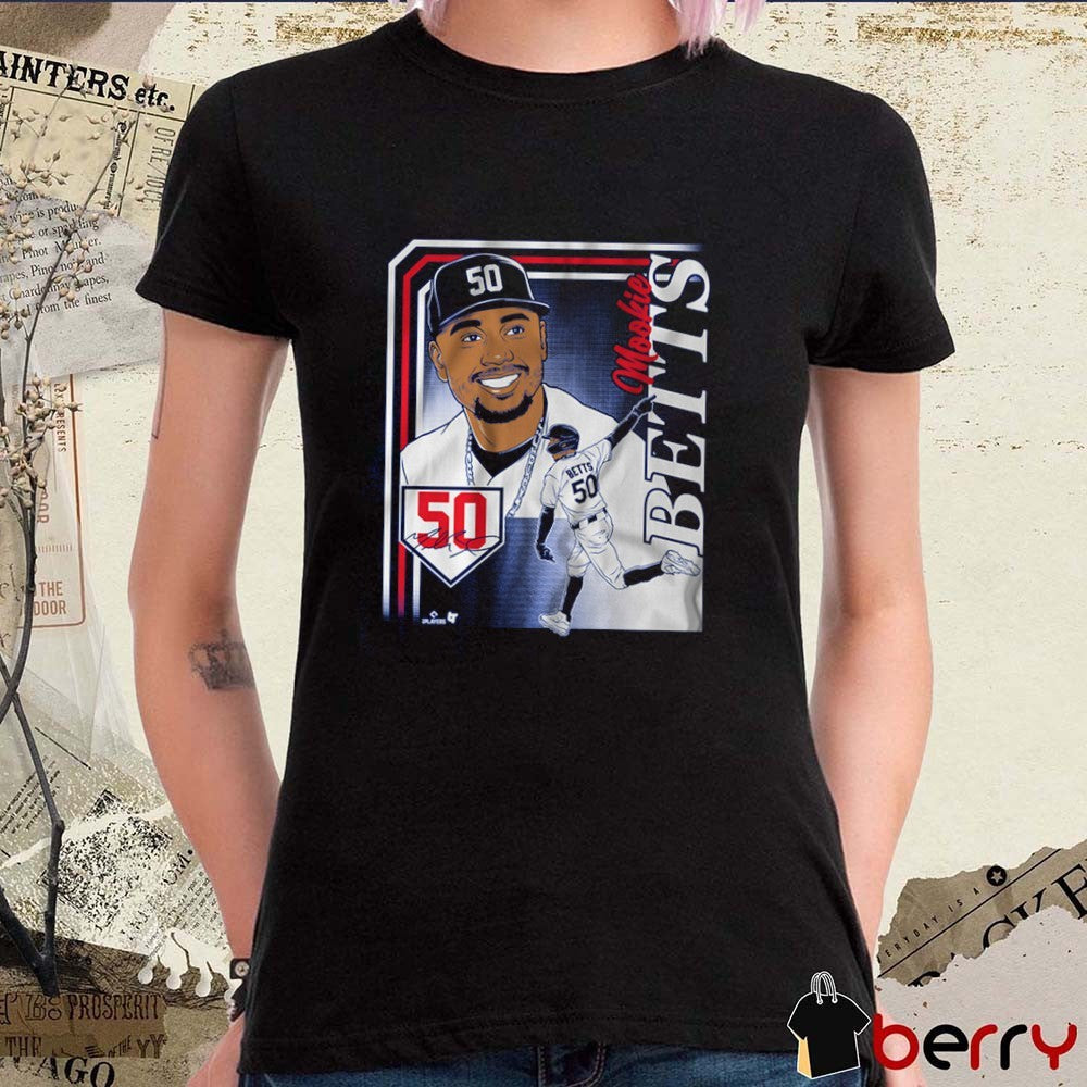 Mookie Betts 50 Los Angeles Dodgers Baseball Collage Frame Signature t-shirt