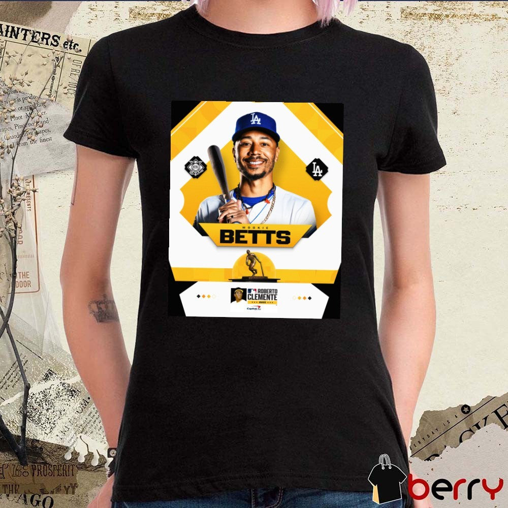 Mookie Betts LA Dodgers 2025 MLB Roberto Clemente Award Winner t-shirt