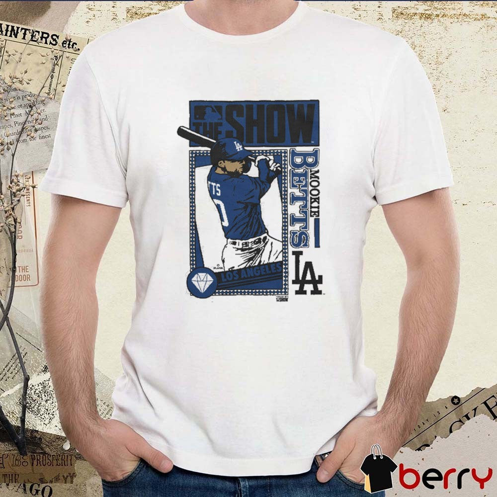 Mookie Betts MLB The Show Los Angeles Dodgers 2025 Cartoon t-shirt