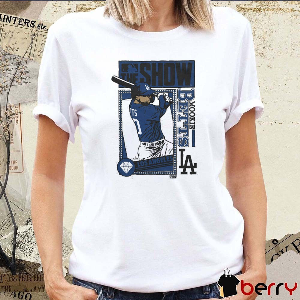Mookie Betts MLB The Show Los Angeles Dodgers 2025 Cartoon t-shirt