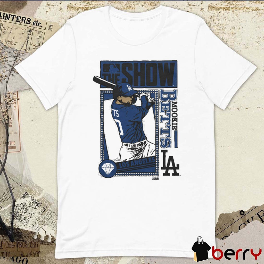 Mookie Betts MLB The Show Los Angeles Dodgers 2025 Cartoon t-shirt