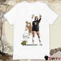 Morgan Stout #15 Wichita State Portrait Signature t-shirt