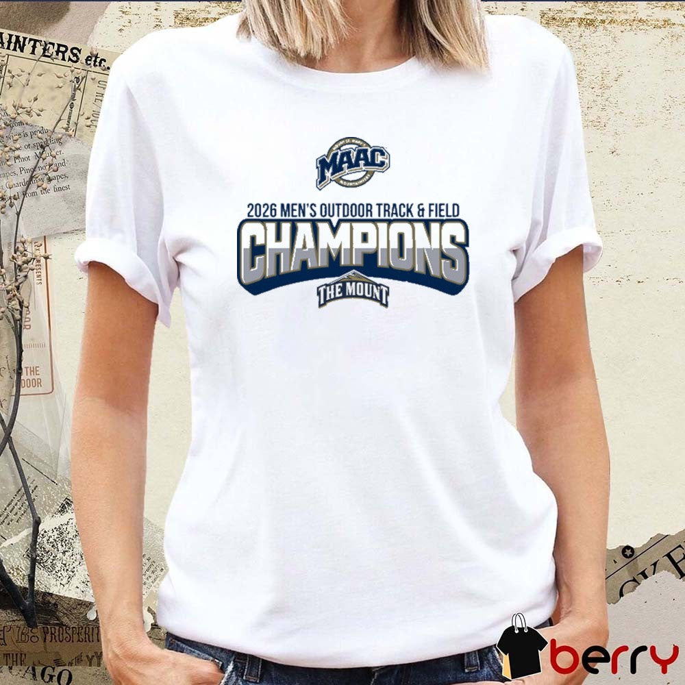 Mount St. Mary’s University 2026 MAAC Men’s Outdoor Track & Field Champions LST Logo t-shirt