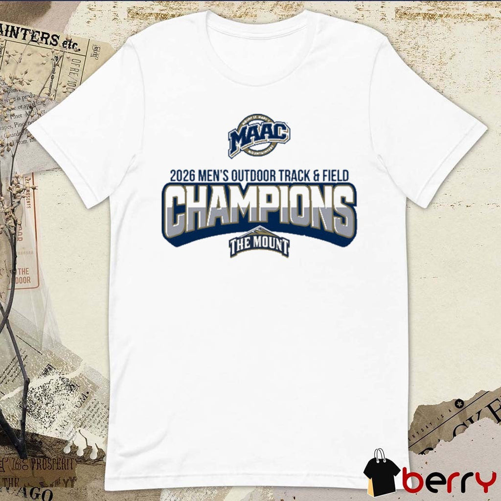 Mount St. Mary’s University 2026 MAAC Men’s Outdoor Track & Field Champions LST Logo t-shirt