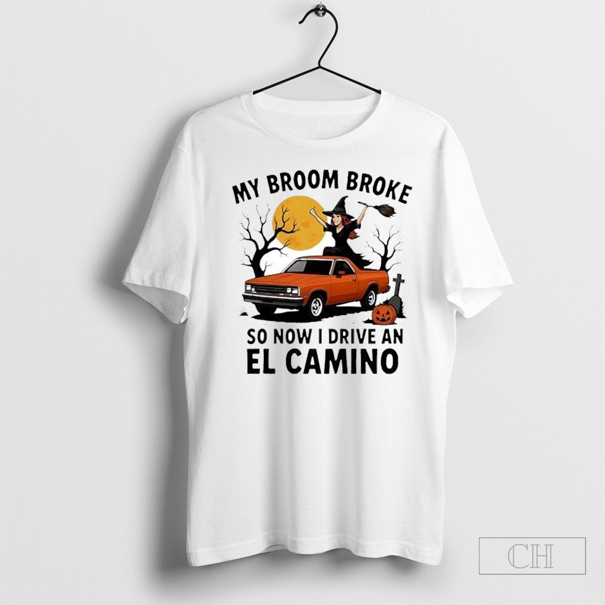 Official My Broom Broke So Now I Drive An El Camino Halloween Sweater