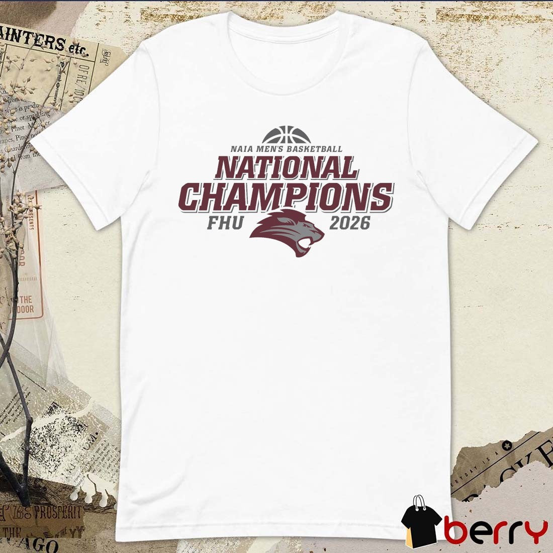 NAIA Men’s Basketball National Champions FHU Freed-Hardeman University 2026 Logo t-shirt