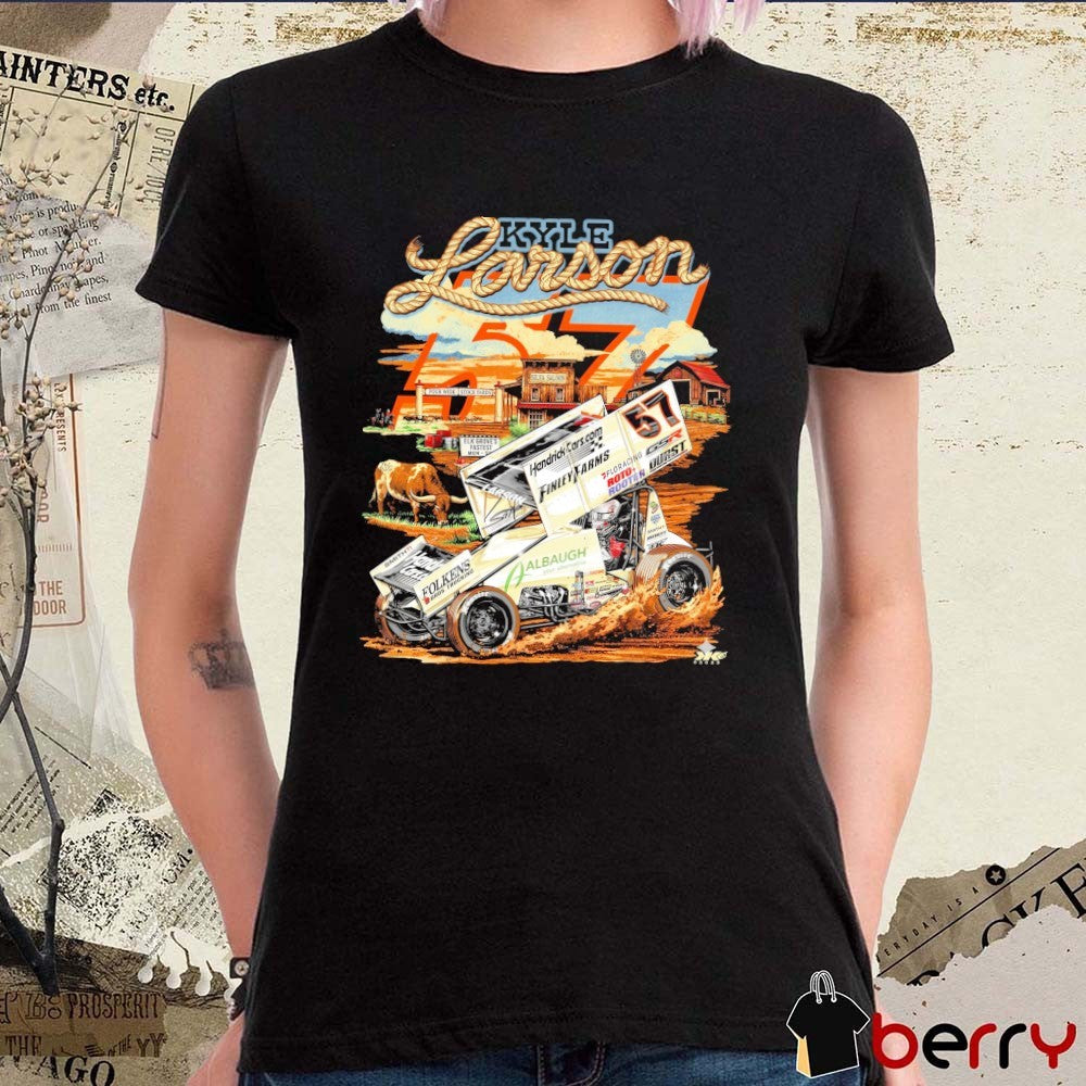 NASCAR Kyle Larson Silva Saloon Four Wide Stock Yards HendrickCars.com t-shirt