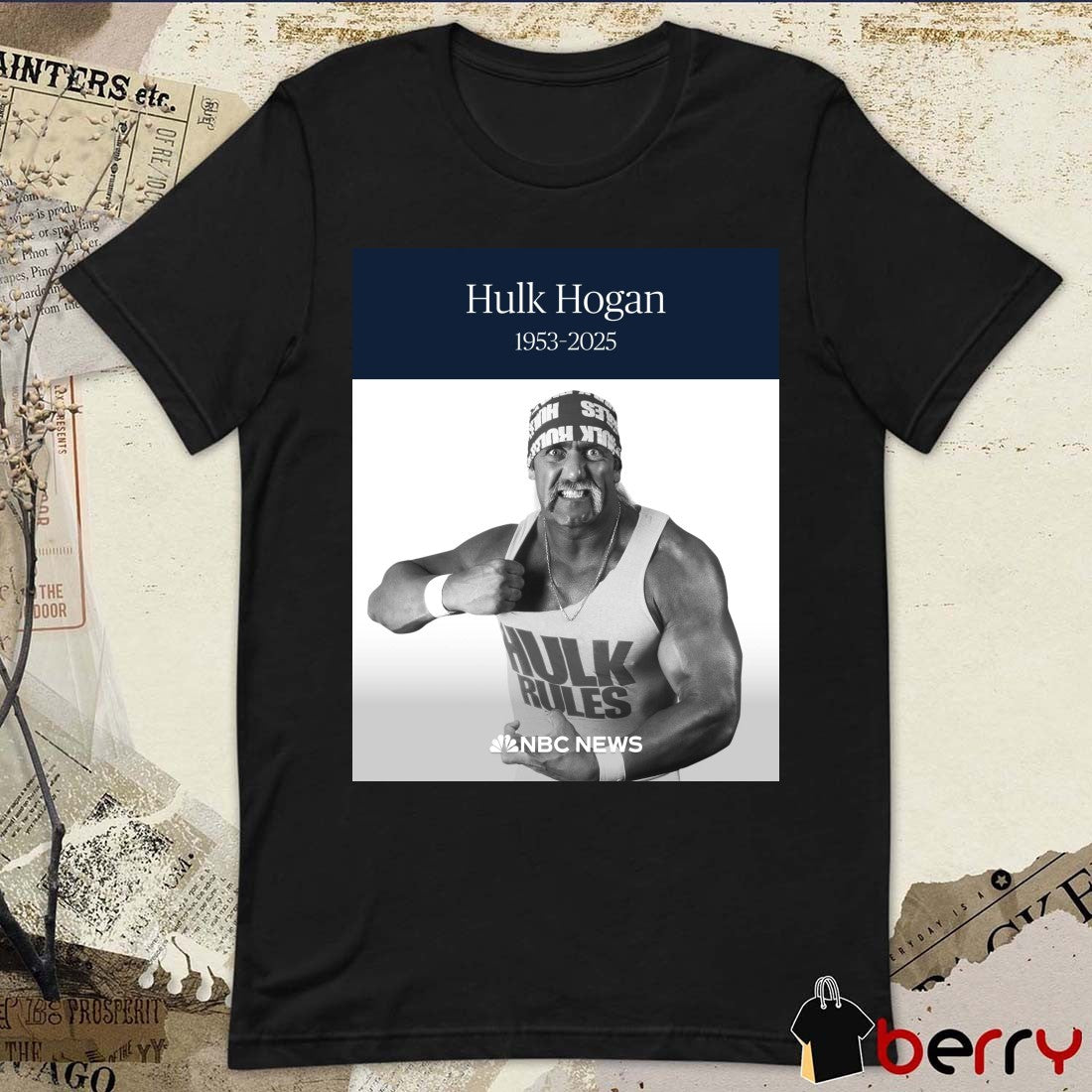 NBC News Hulk Hogan Ripping Has Died He Was 71 1953 – 2025 t-shirt