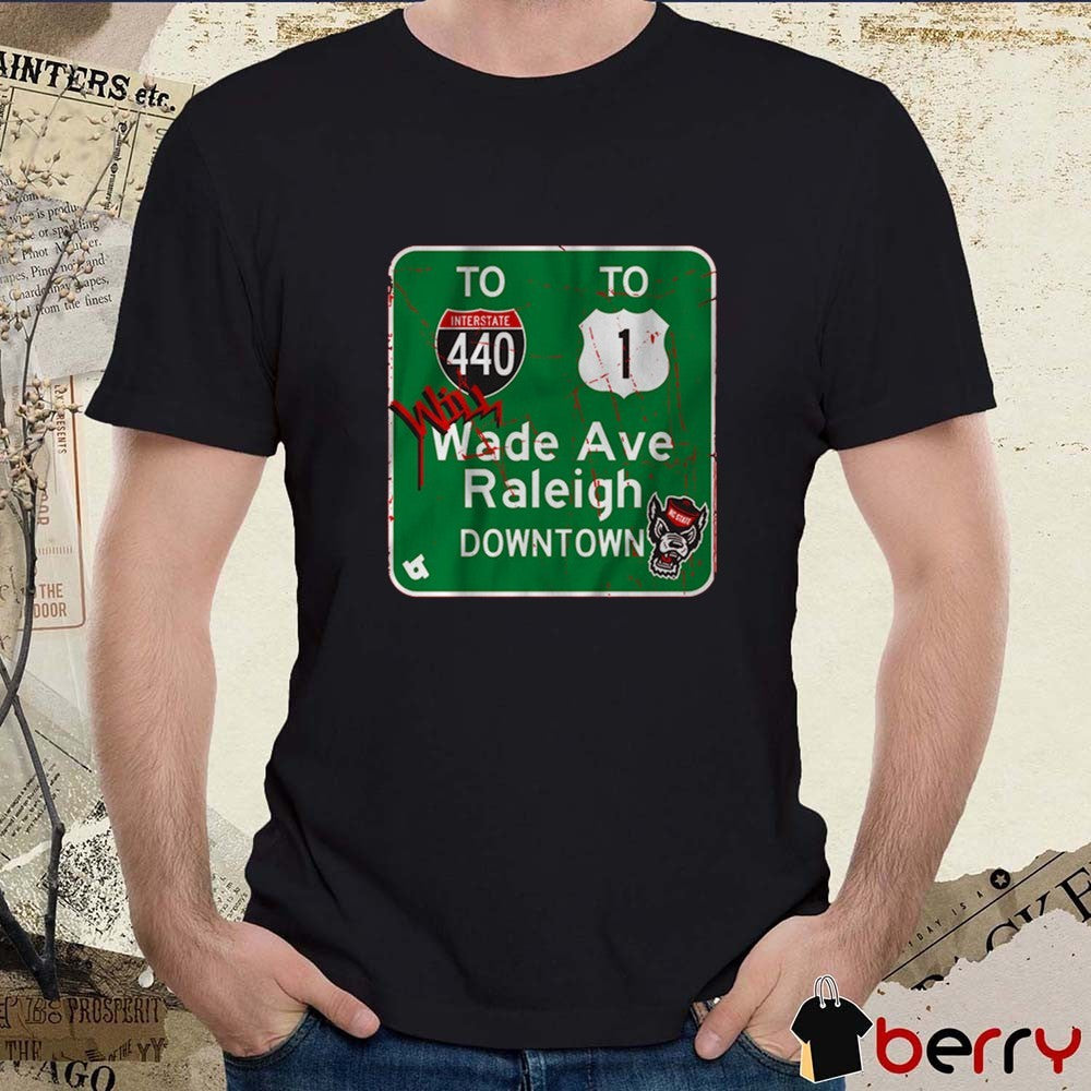 NC State Wolfpack Basketball Will Wade Avenue Highway Sign 2025 NCAA Atlantic Coast Conference t-shirt