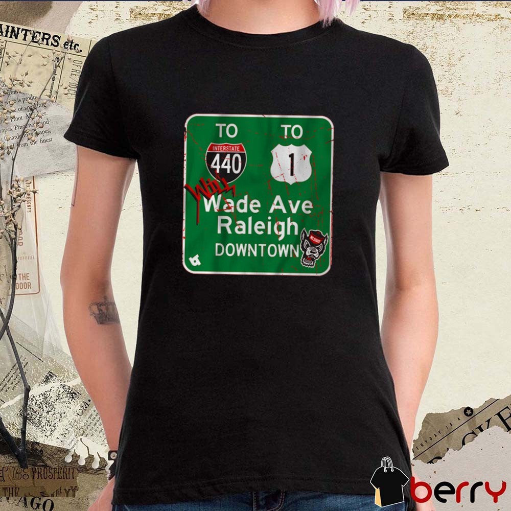 NC State Wolfpack Basketball Will Wade Avenue Highway Sign 2025 NCAA Atlantic Coast Conference t-shirt