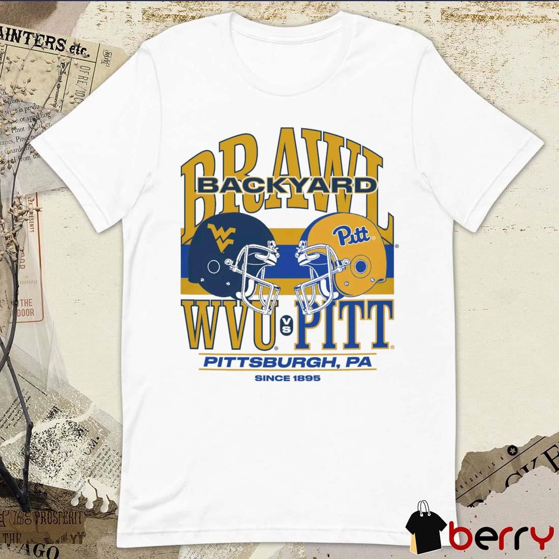 NCAA 2024 Backyard Brawl Pittsburgh Panthers Vs West Virginia Pittsburgh, PA Since 1895 t-shirt