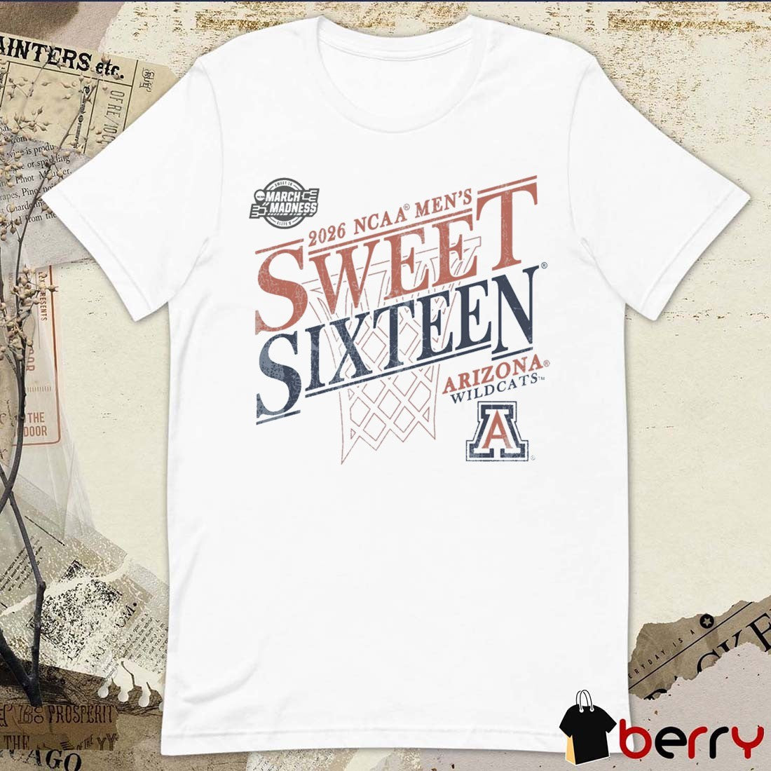 NCAA Men’s Basketball Arizona Wildcats 2026 Fulfill Sweet 16 March Madness t-shirt