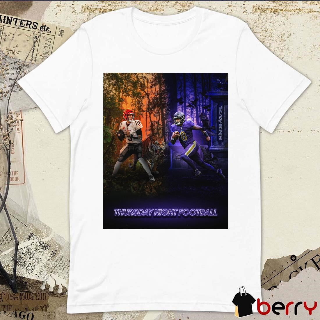 NFL Baltimore Ravens Beat Cincinnati Bengals Thursday Night Football Poster t-shirt