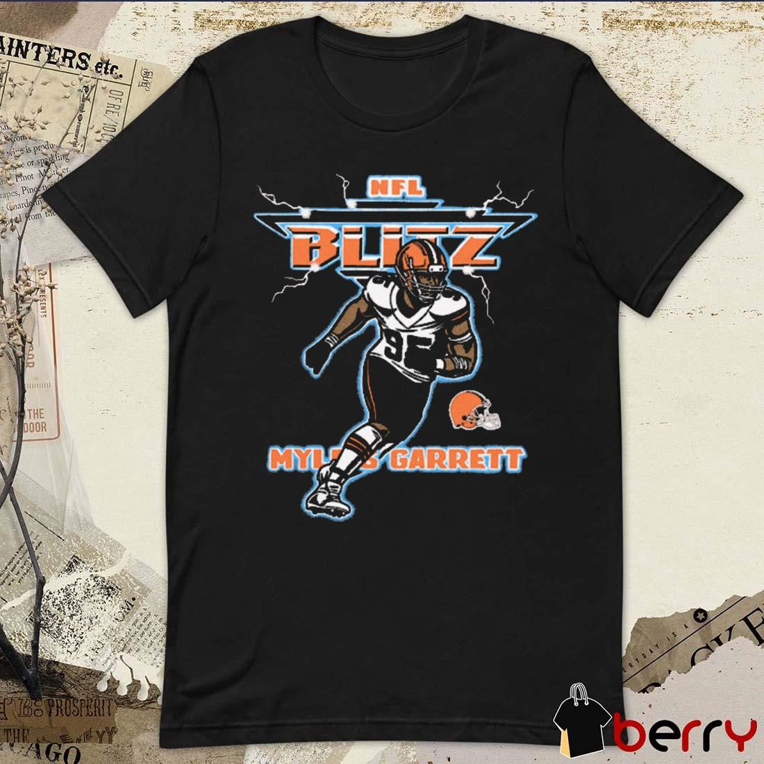 NFL Blitz Cleveland Browns Myles Garrett Graphic t-shirt