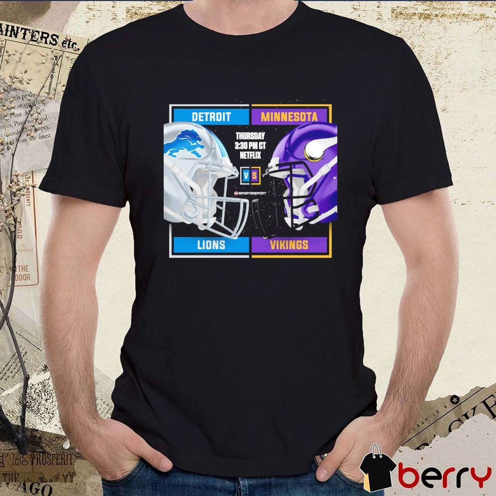 NFL Game Detroit Lions Vs Minnesota Vikings Thursday, December 25, 2025 Helmets t-shirt