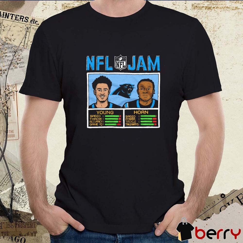 NFL Jam Carolina Panthers Bryce Young and Jaycee Horn 2025 t-shirt