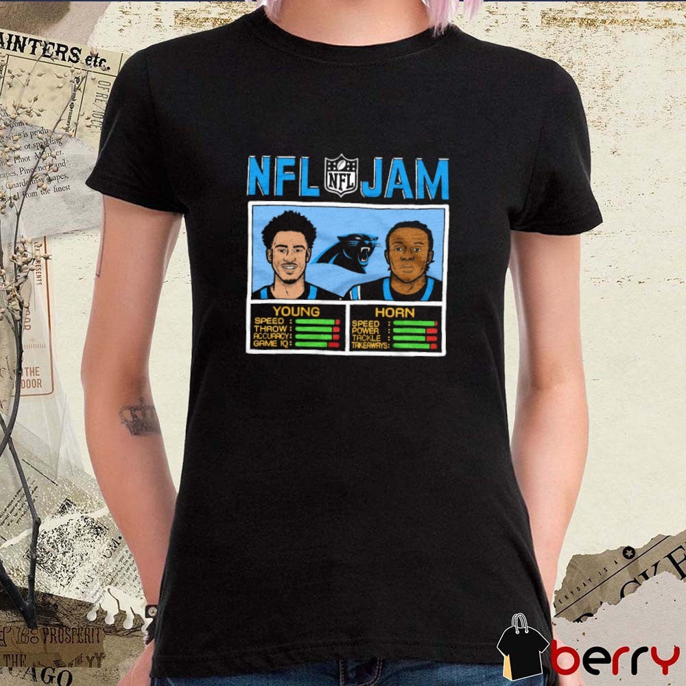 NFL Jam Carolina Panthers Bryce Young and Jaycee Horn 2025 t-shirt