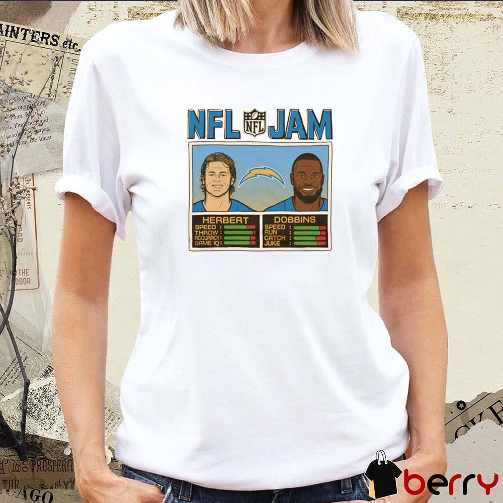 NFL Jam Los Angeles Chargers Herbert And Dobbins 2024 t-shirt