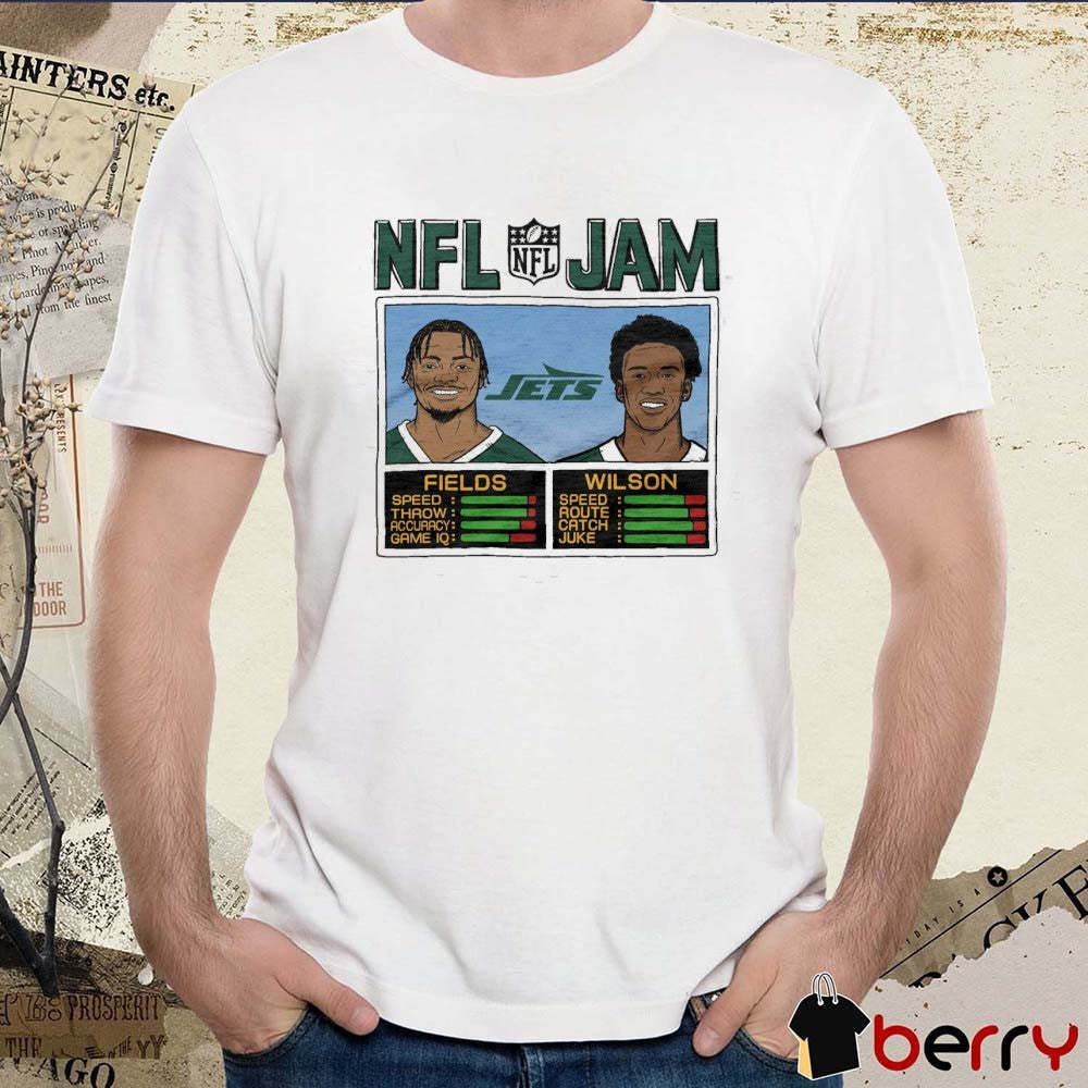 NFL Jam New York Jets Justin Fields and Russell Wilson 2025 t-shirt