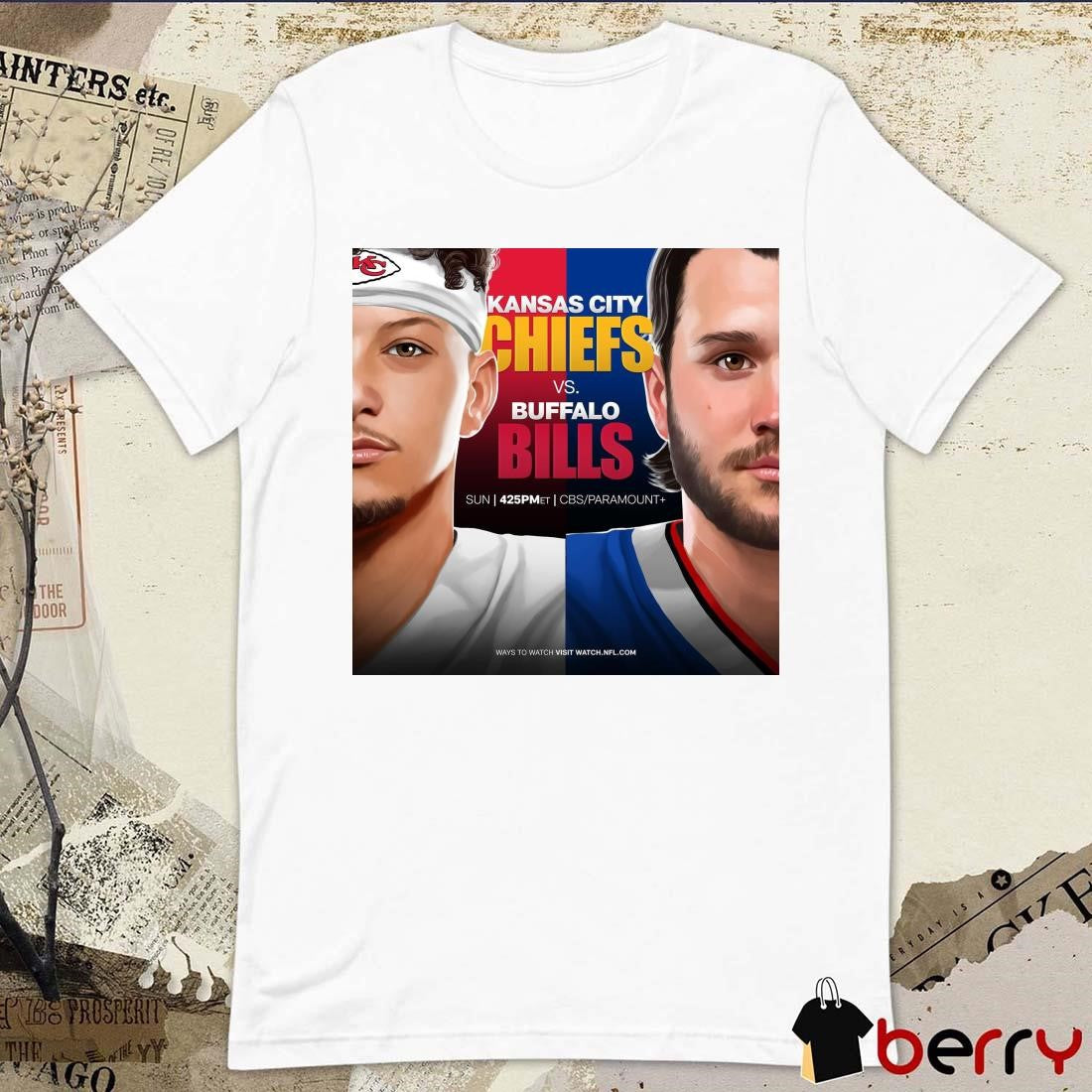 NFL Kansas City Chiefs Vs Buffalo Bills Round 8 of Mahomes-Allen Poster t-shirt