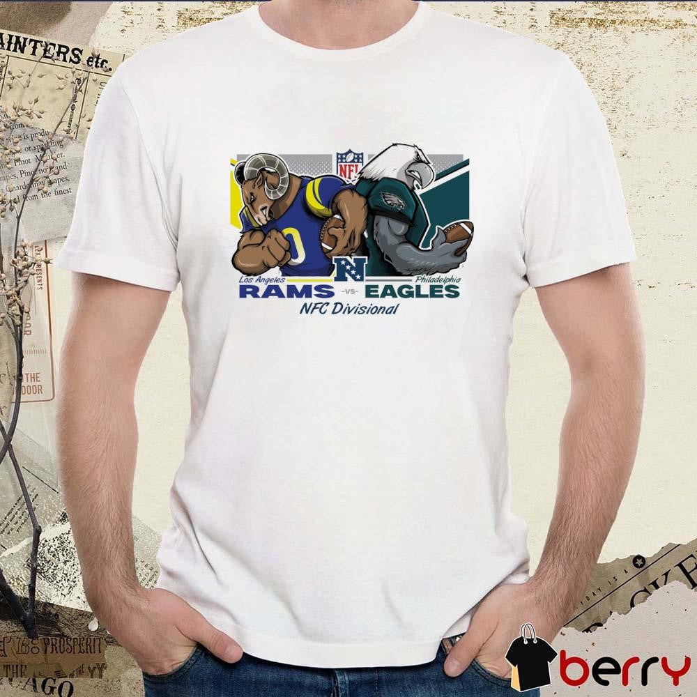 NFL Los Angeles Rams Vs Philadelphia Eagles NFC Divisional Matchups Mascot t-shirt