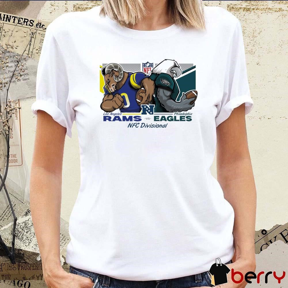 NFL Los Angeles Rams Vs Philadelphia Eagles NFC Divisional Matchups Mascot t-shirt