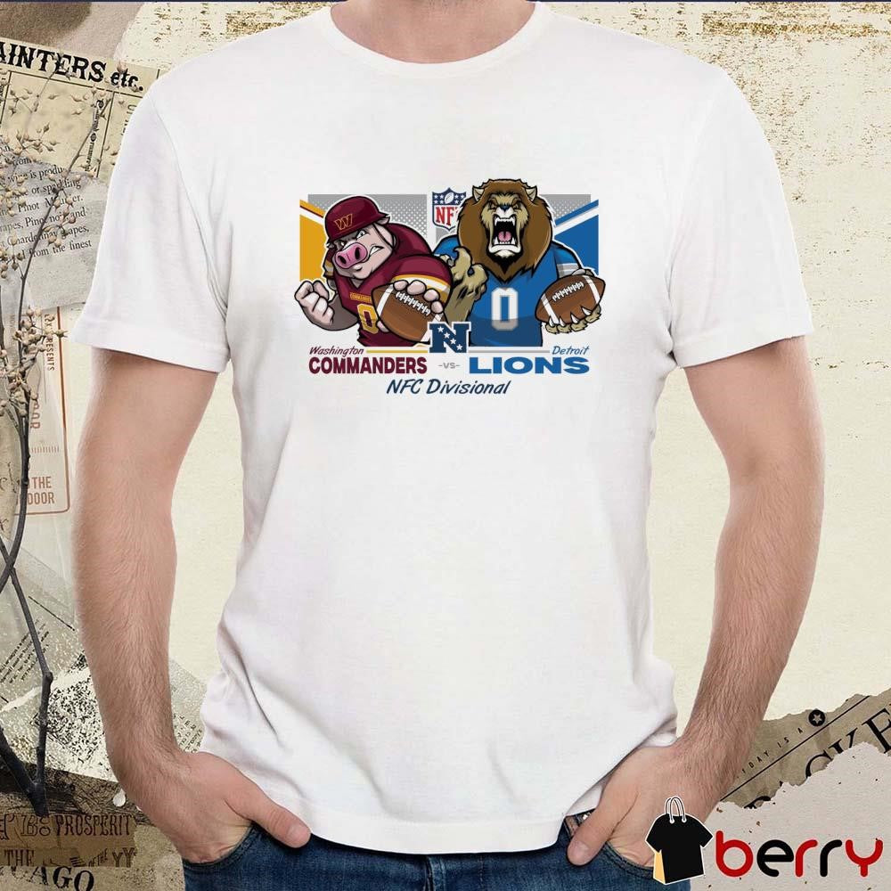 NFL Washington Commanders Vs Detroit Lions NFC Divisional Matchups Mascot t-shirt