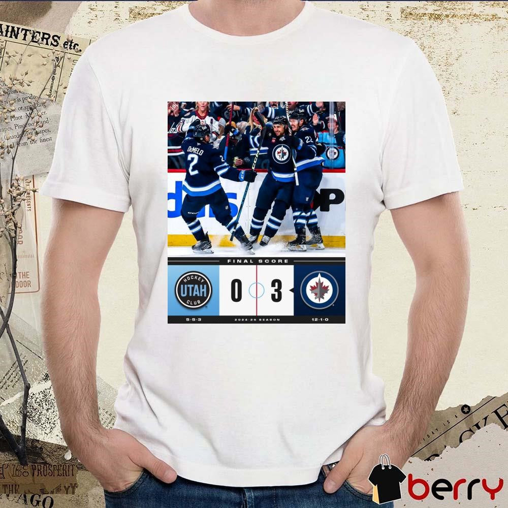 NHL Final Score Utah Hockey Club Vs Winnipeg Jets 0 – 3 2024-25 Season Poster t-shirt