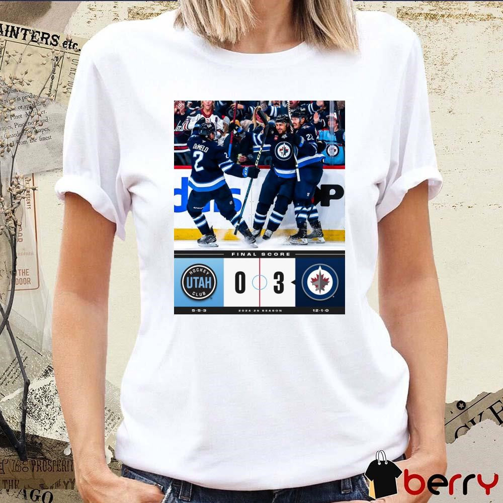 NHL Final Score Utah Hockey Club Vs Winnipeg Jets 0 – 3 2024-25 Season Poster t-shirt