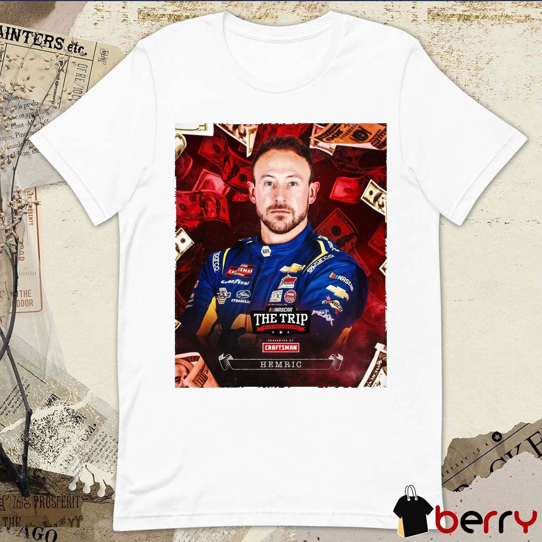 Nascar The Trip Triple Truck Challenge Hemric The Trip 2025 Poster t-shirt
