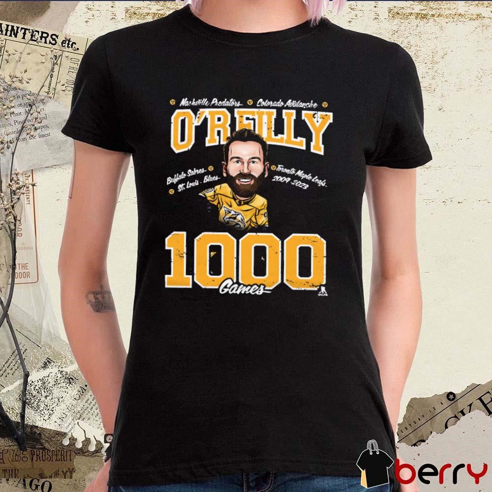 Nashville Predators O’Reilly 1000th Game Buffalo Salnes Toronto Maple Leafs Caricature t-shirt