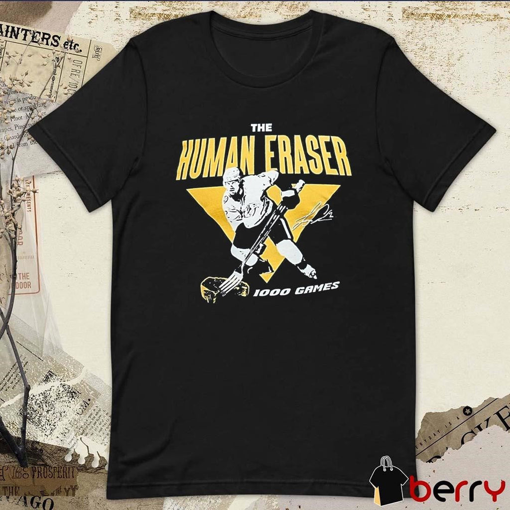 Nashville Predators The Human Fraser 1000 Games Signature t-shirt