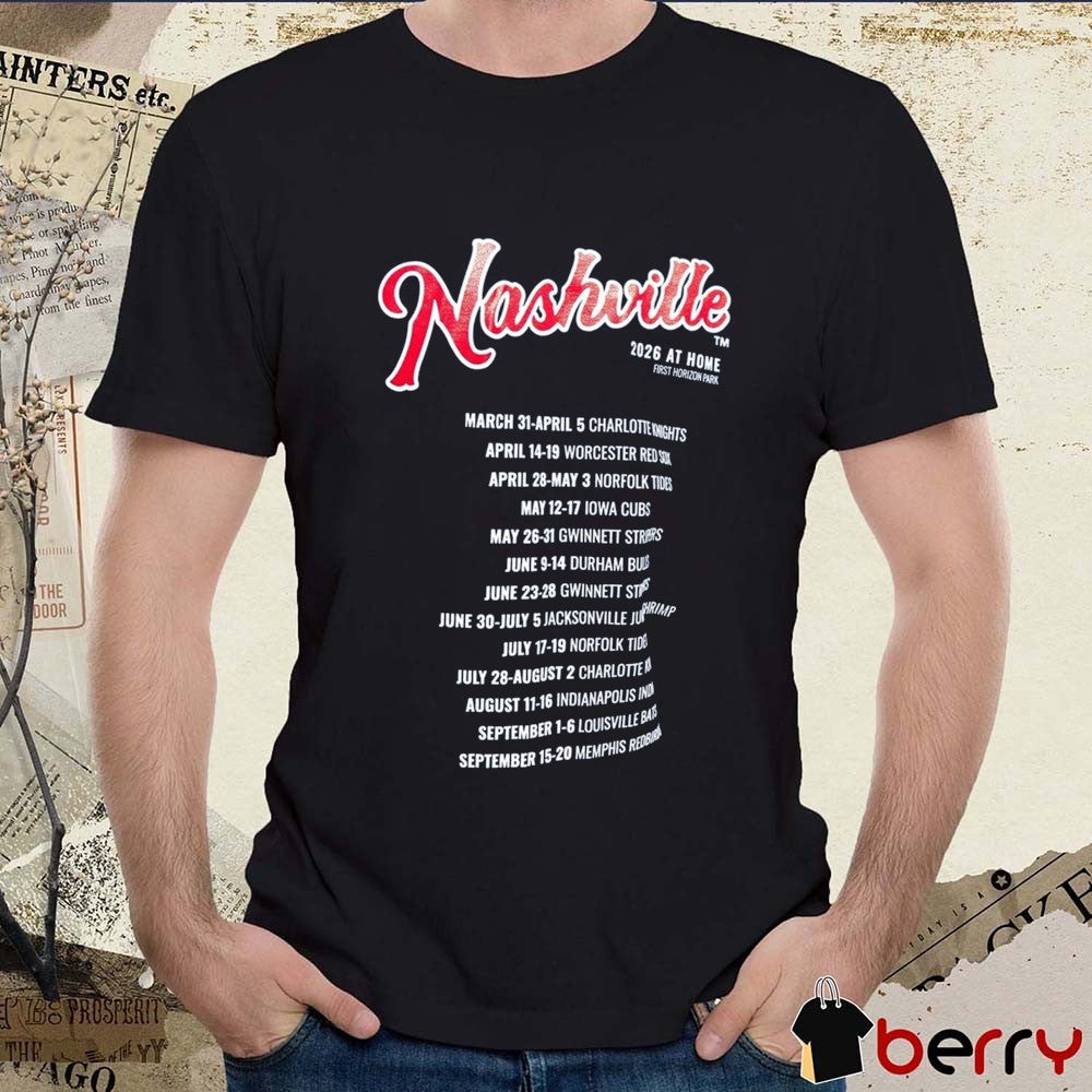 Nashville Sounds Baseball 2026 At Home First Horizon Park t-shirt