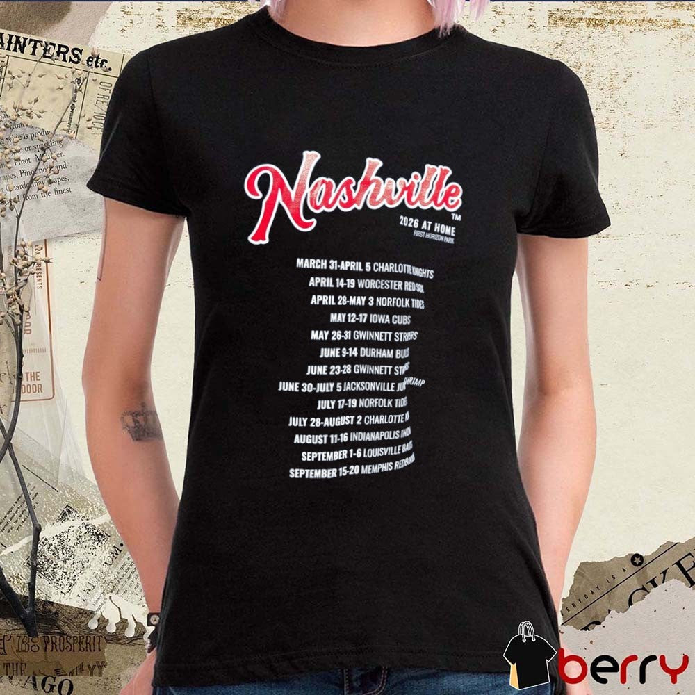 Nashville Sounds Baseball 2026 At Home First Horizon Park t-shirt