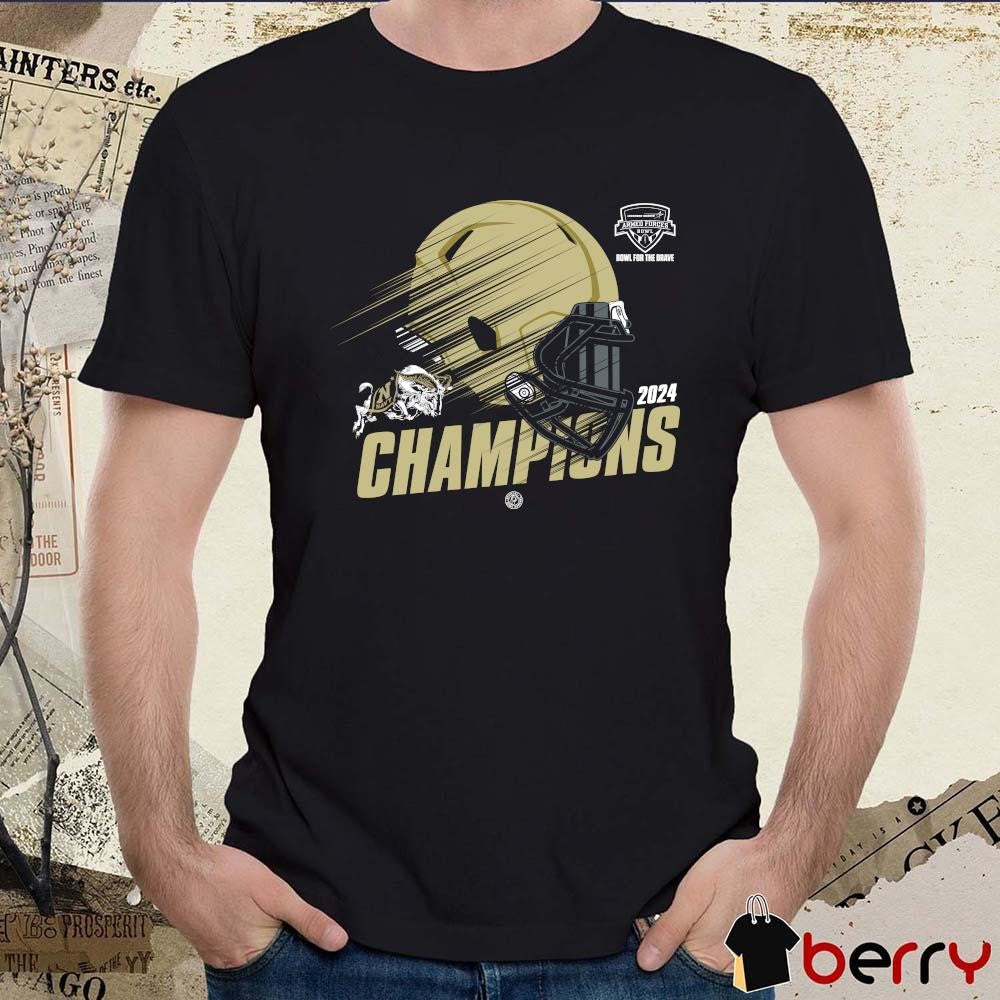 Navy Midshipmen Champions 2024 Armed Forces Bowl Bowl For The Brave Helmet t-shirt