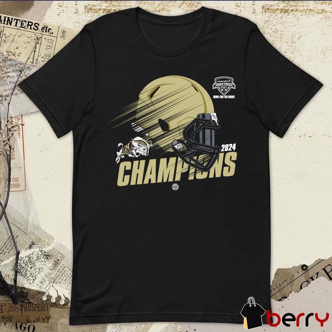Navy Midshipmen Champions 2024 Armed Forces Bowl Bowl For The Brave Helmet t-shirt