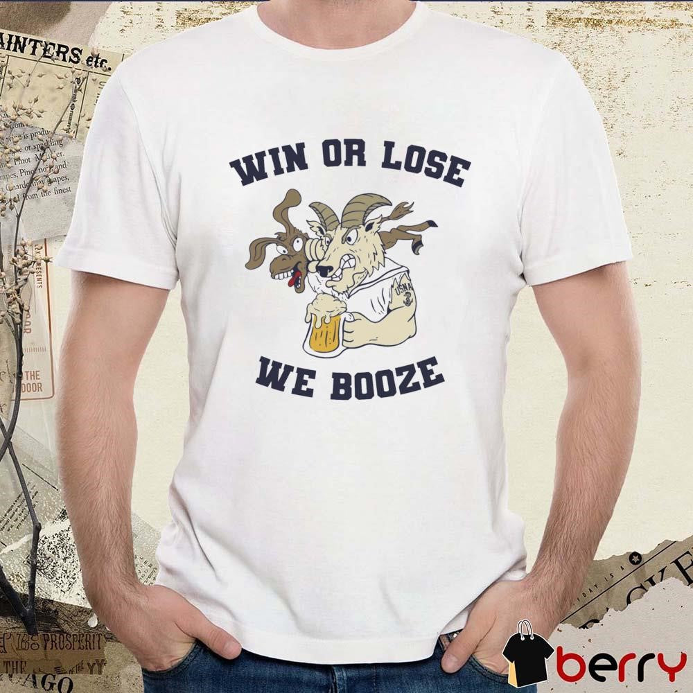 Navy Midshipmen Vs Oklahoma Sooners Win or Lose We Booze Mascot t-shirt