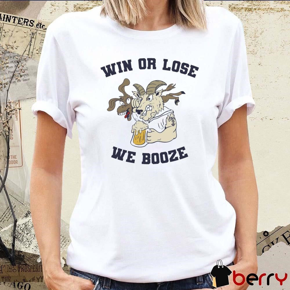 Navy Midshipmen Vs Oklahoma Sooners Win or Lose We Booze Mascot t-shirt