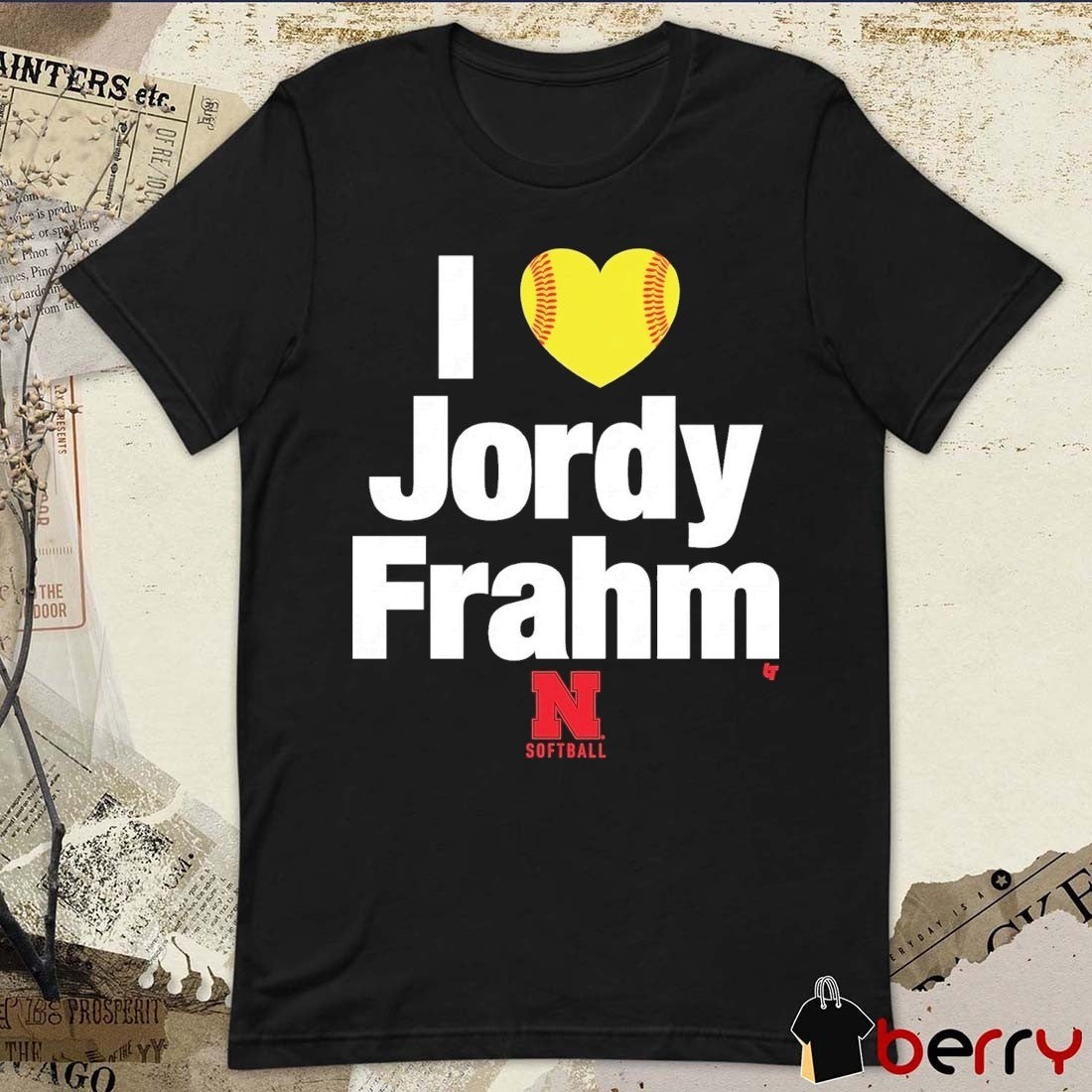 Nebraska Cornhusker Softball NCAA I Heart Jordy Frahm t-shirt