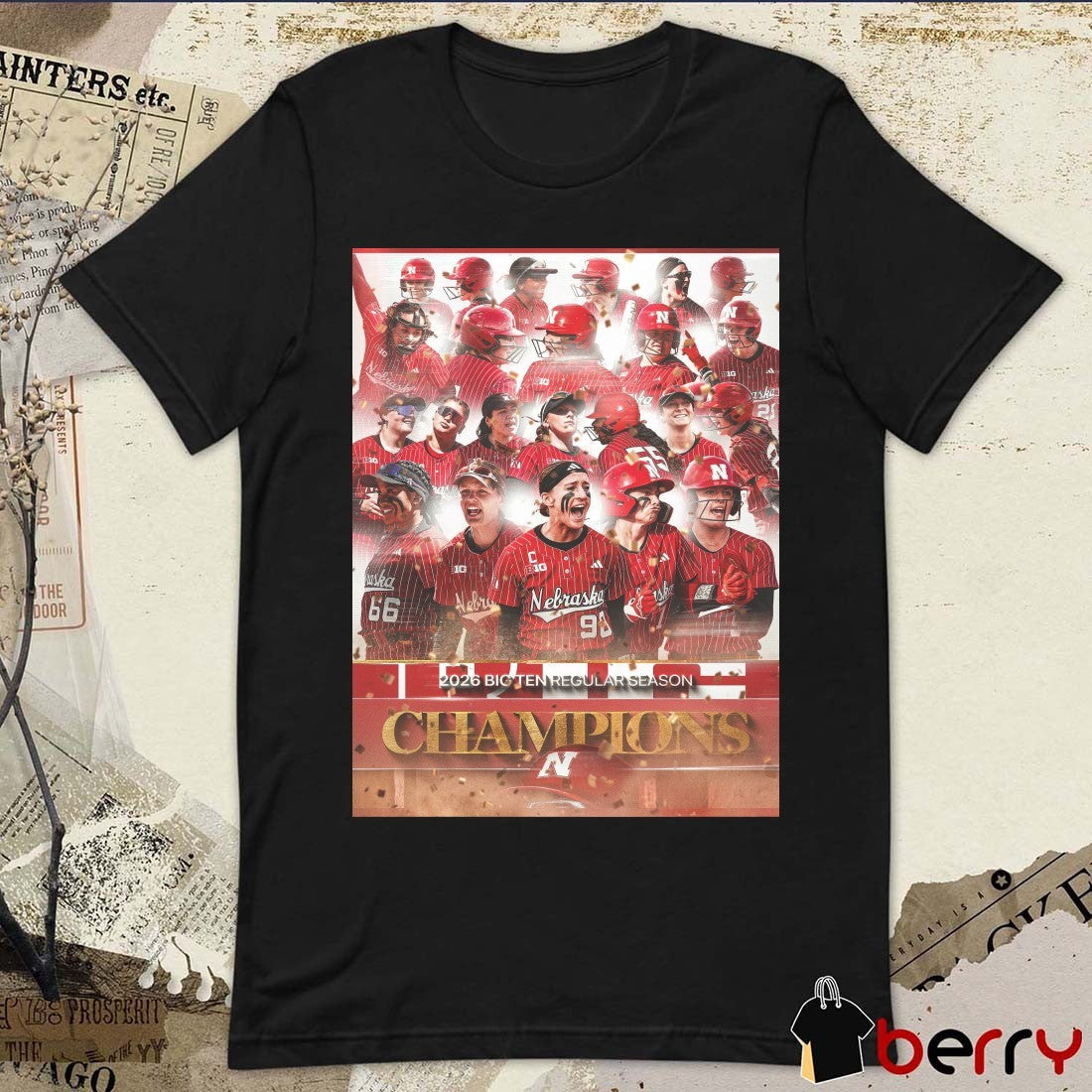 Nebraska Cornhuskers 2026 Big Ten Regular Season Championship Poster t-shirt