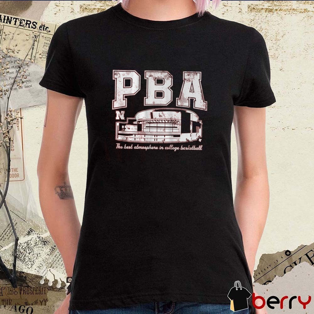 Nebraska Cornhuskers Basketball PBA The Best Atmosphere In College Basketball t-shirt