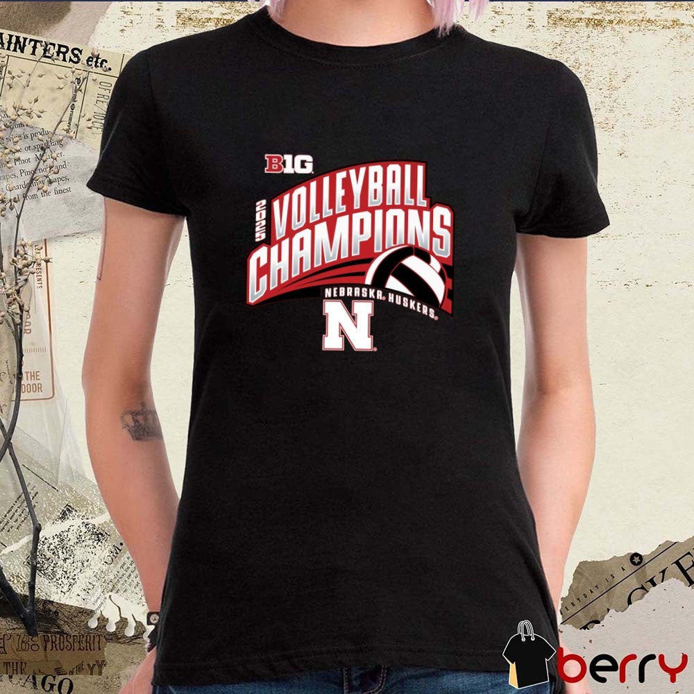 Nebraska Huskers 2025 Big 10 Women’s Volleyball Regular Season Champions Locker Room t-shirt